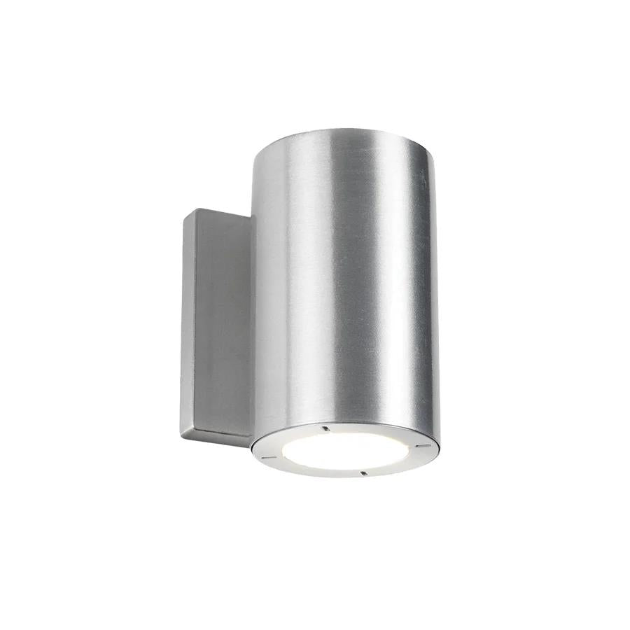 Brushed aluminum finish wall sconce, by Modern Forms, for hallway or living room