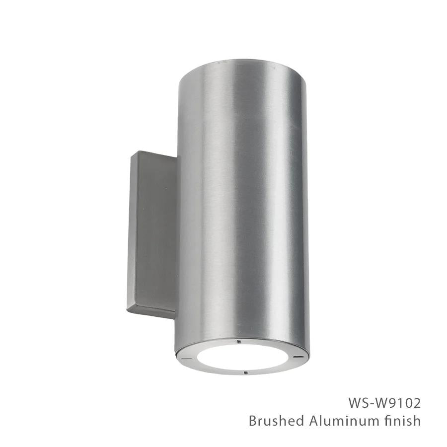 Brushed aluminum finish wall sconce, by Modern Forms, for hallway or living room