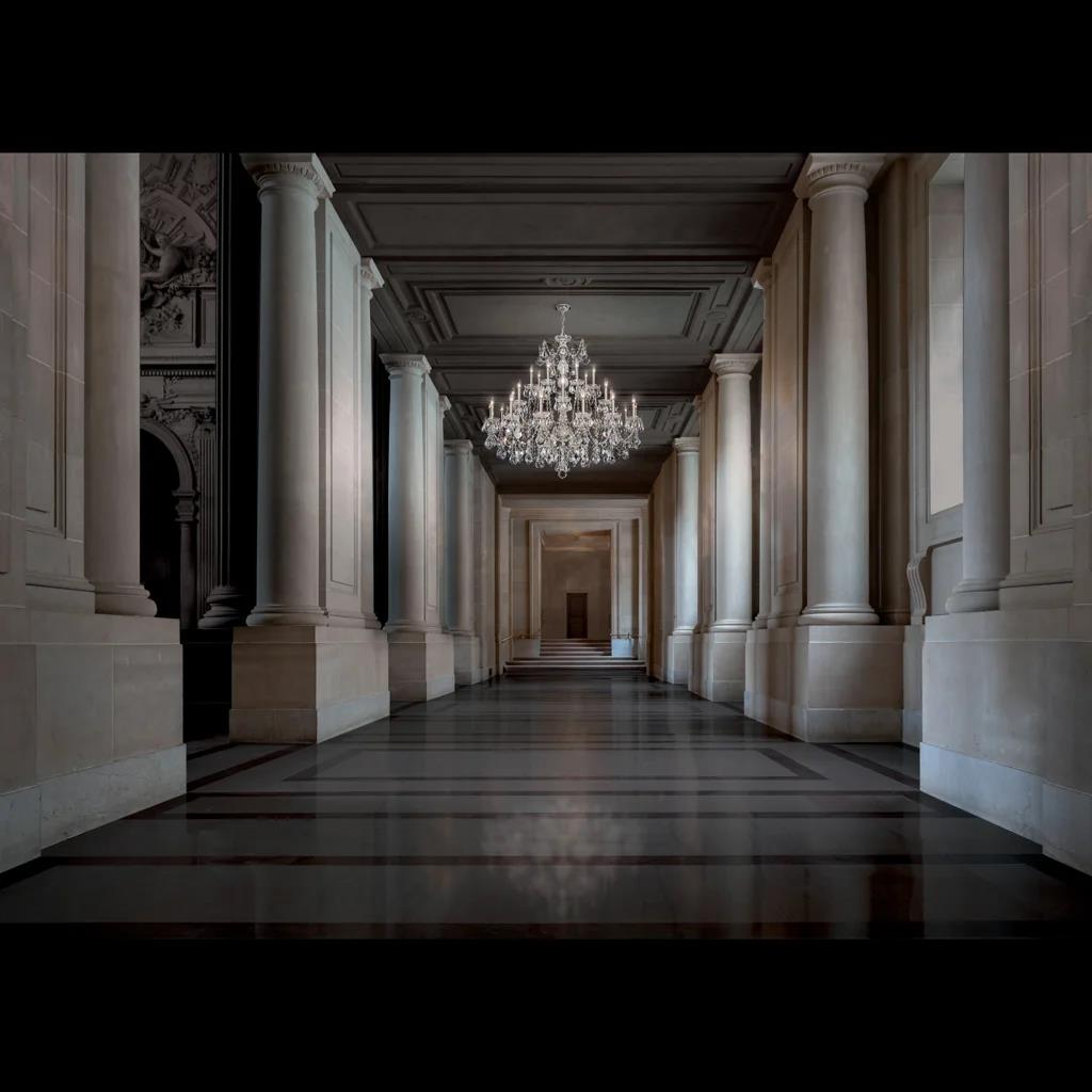 Black pearl chandelier, by Schonbek
