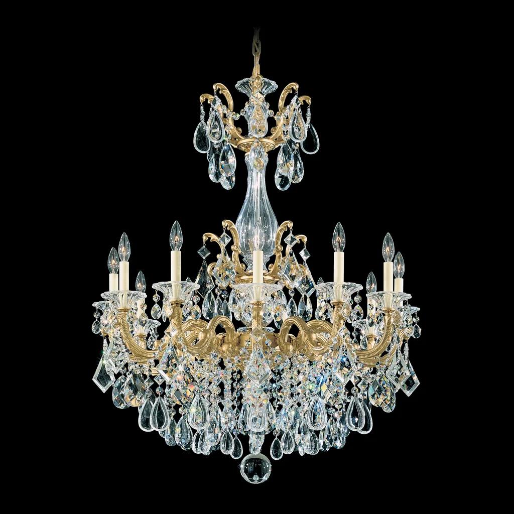 Heirloom gold chandelier, by Schonbek