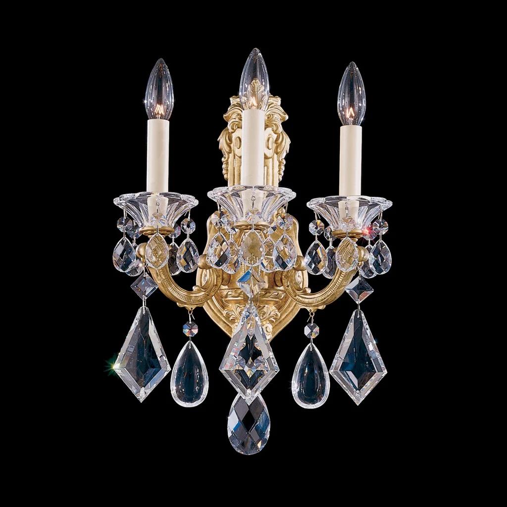 Heirloom gold wall sconce, by Schonbek, for hallway or living room