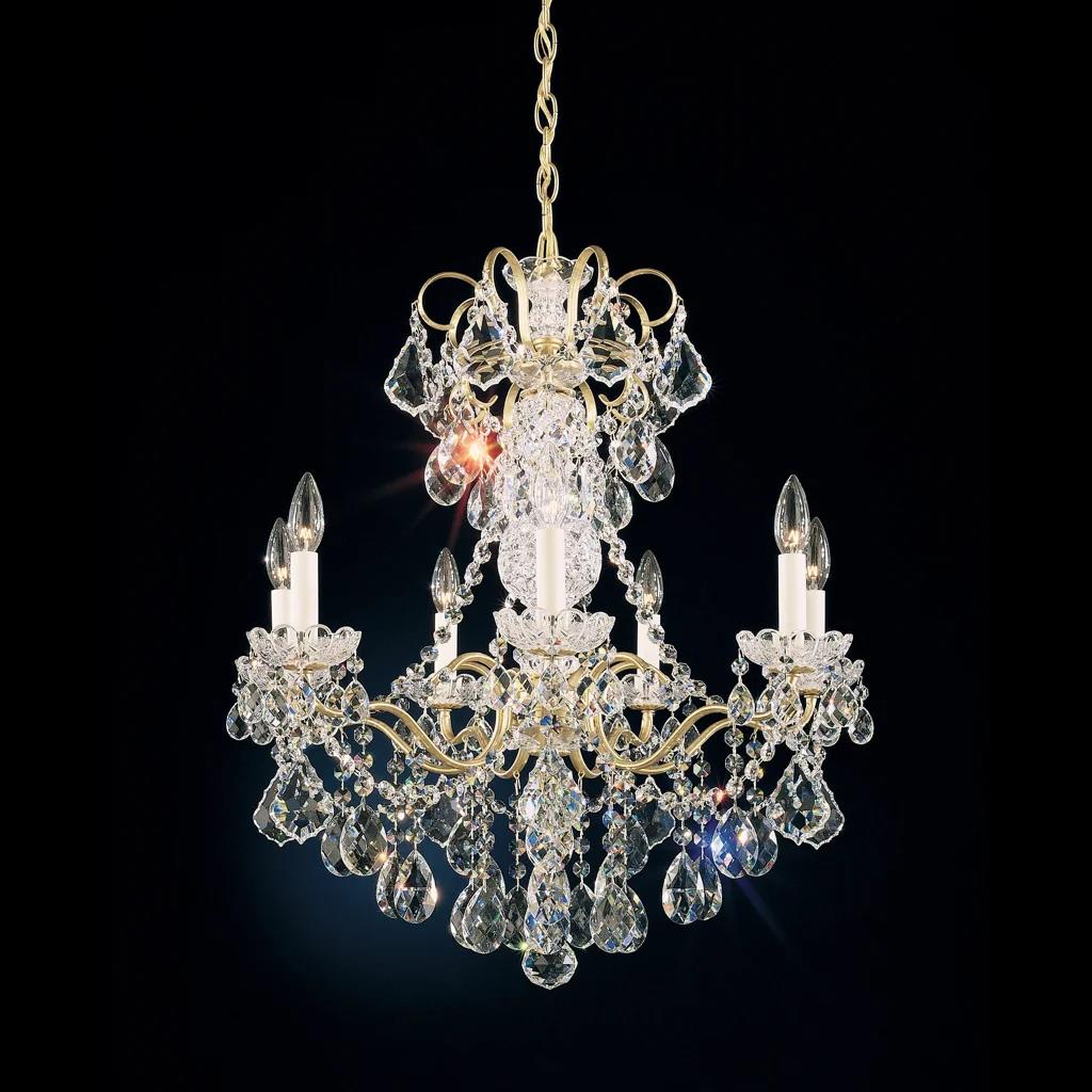 French gold chandelier, by Schonbek