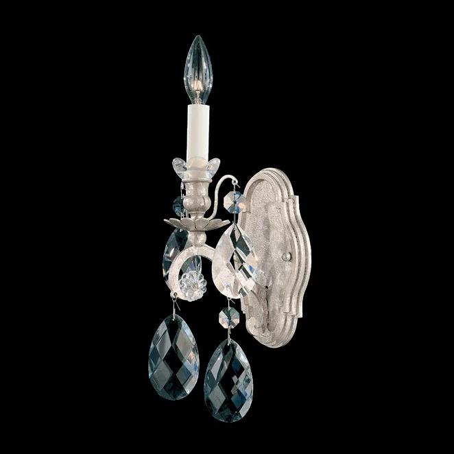 Antique silver wall sconce, by Schonbek, for hallway or living room