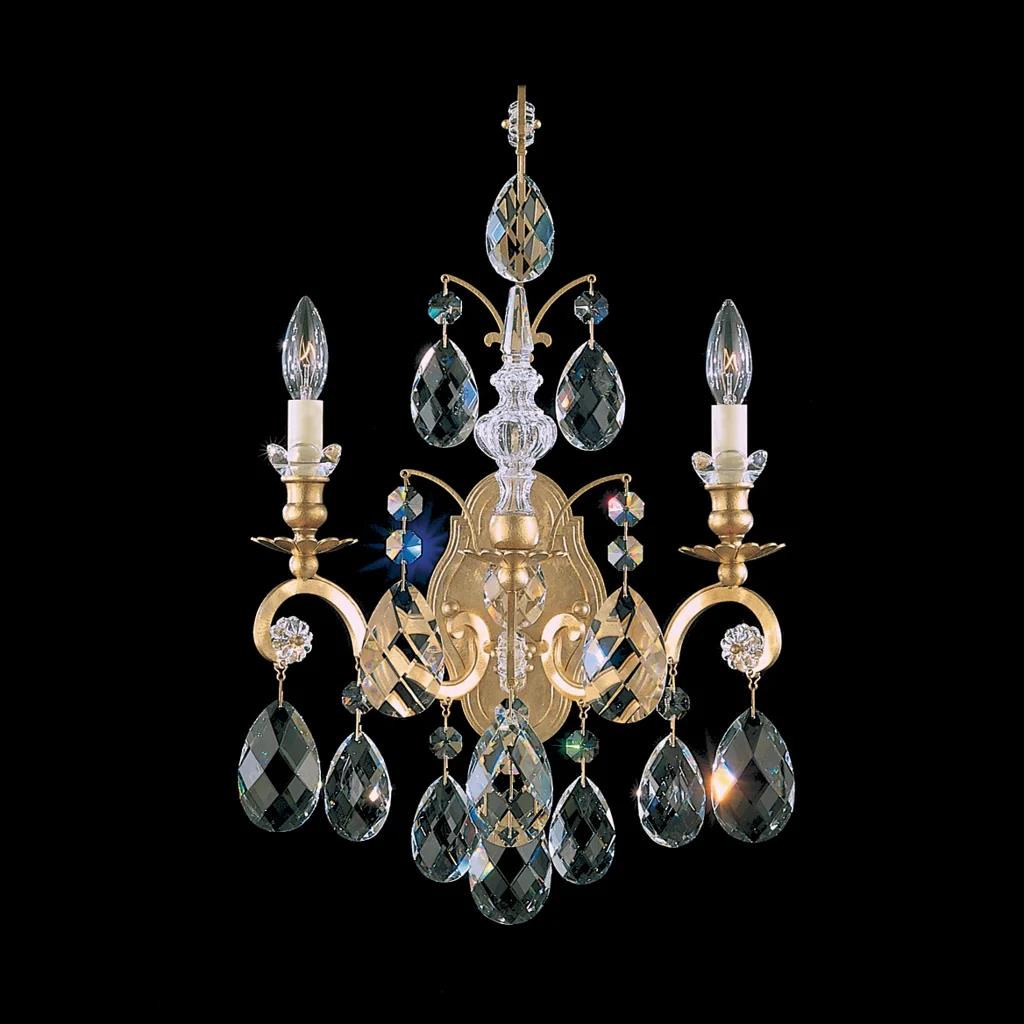 Heirloom gold wall sconce, by Schonbek, for hallway or living room