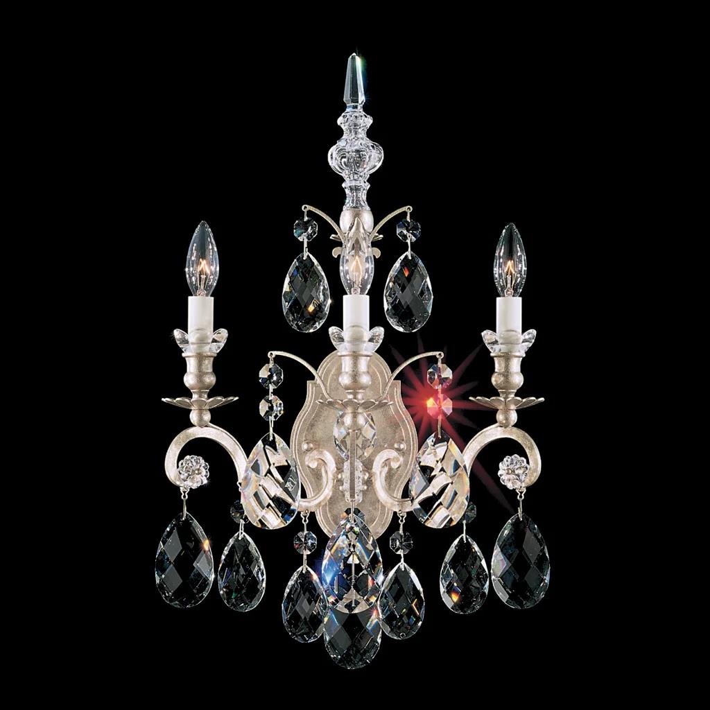 Antique silver wall sconce, by Schonbek, for hallway or living room