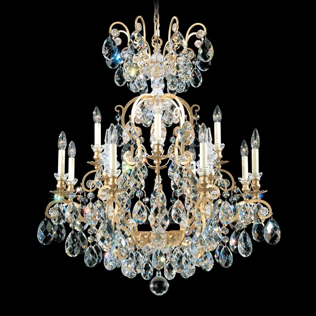Heirloom gold chandelier, by Schonbek