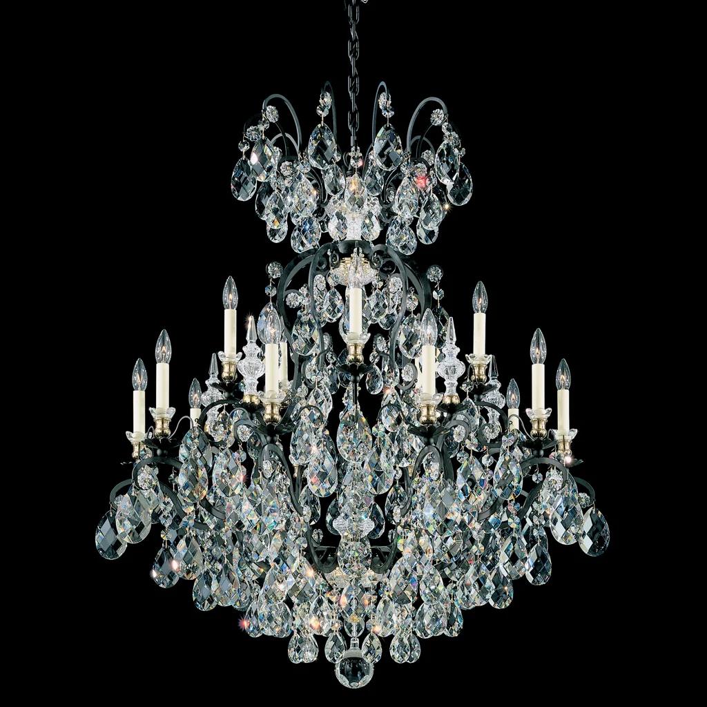 Black chandelier, by Schonbek