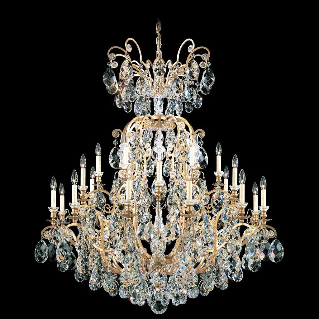 Heirloom gold chandelier, by Schonbek