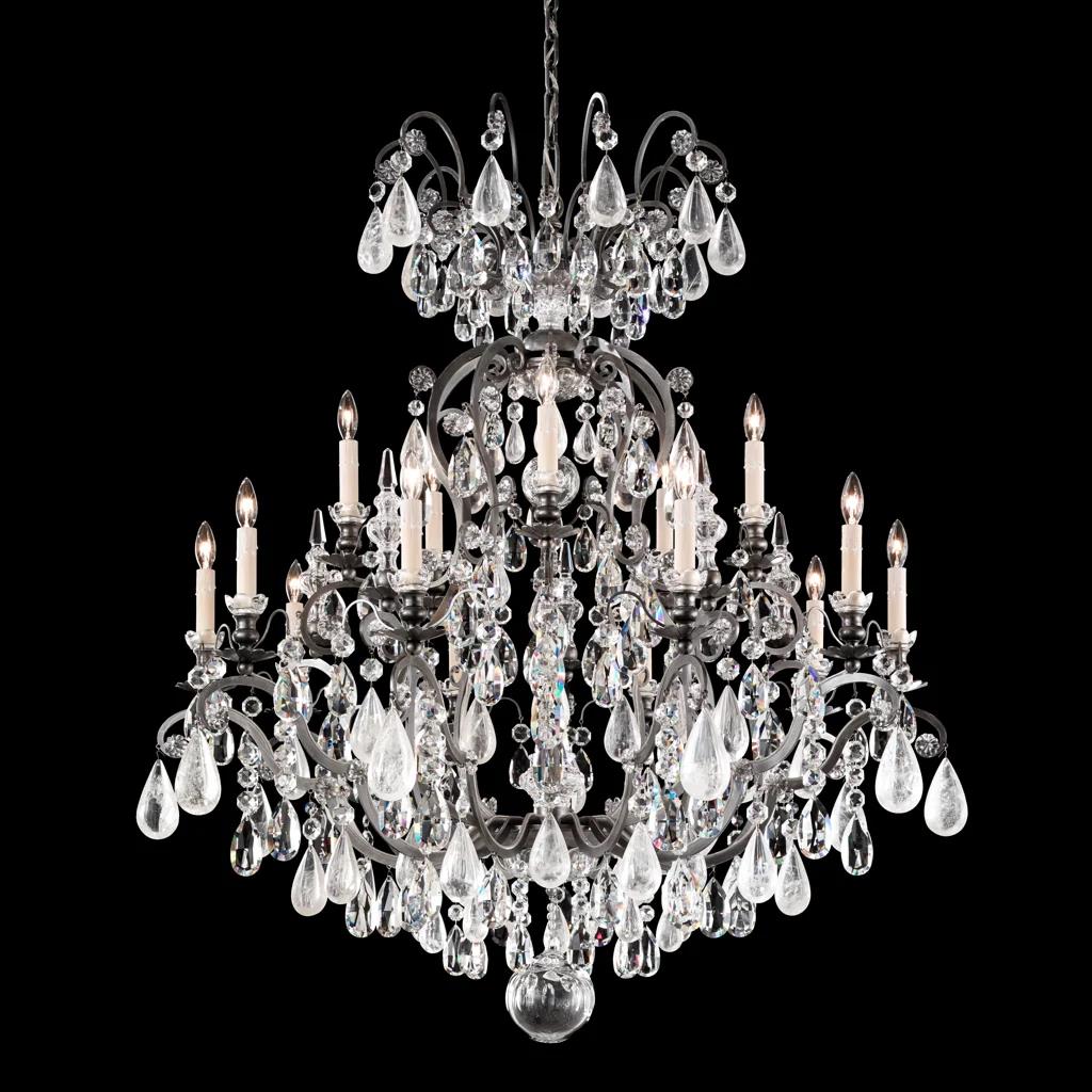 Antique pewter chandelier, by Schonbek