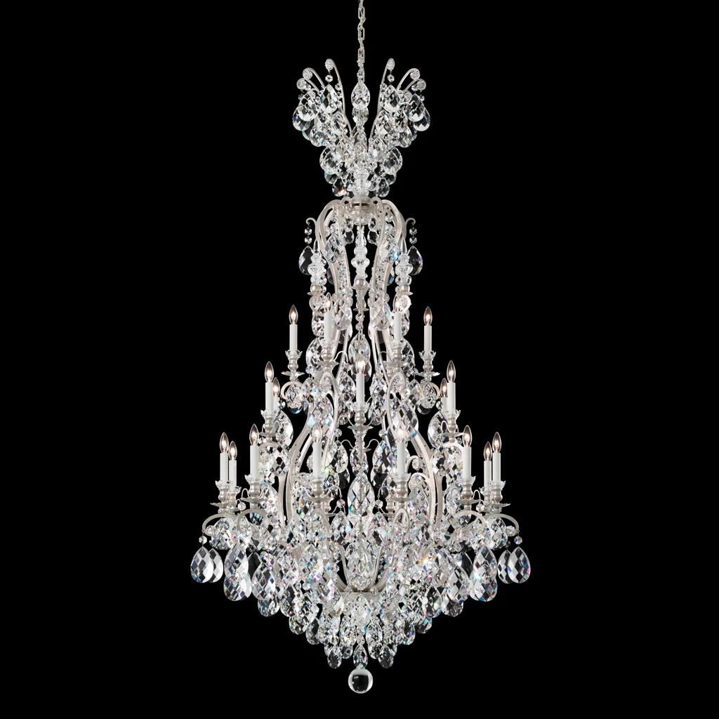 Antique silver chandelier, by Schonbek