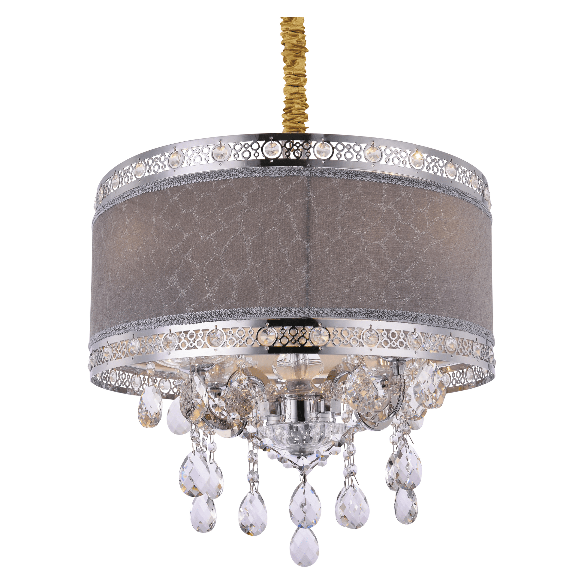 Chrome finish chandelier, by Maple