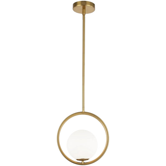 Aged brass pendant light, by Dainolite, for kitchen island or dining