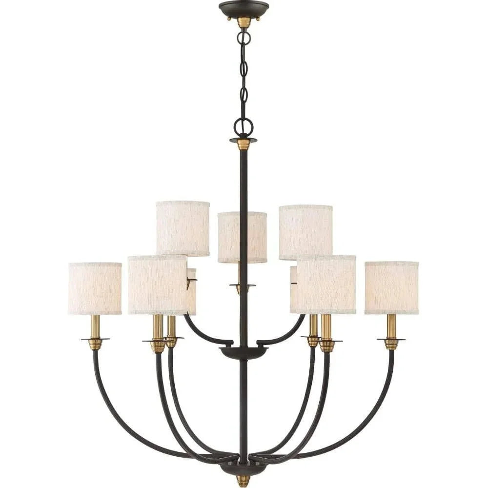 Old bronze chandelier, by Quoizel