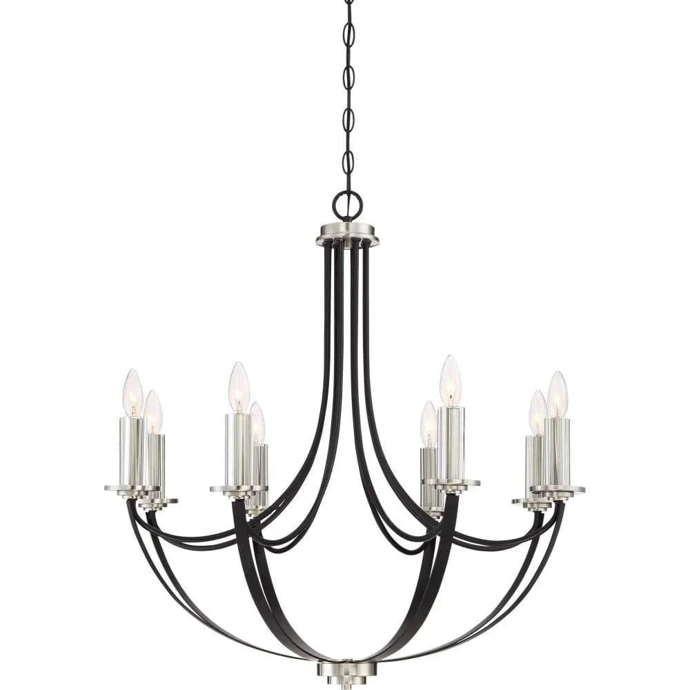 Mystic black chandelier, by Quoizel