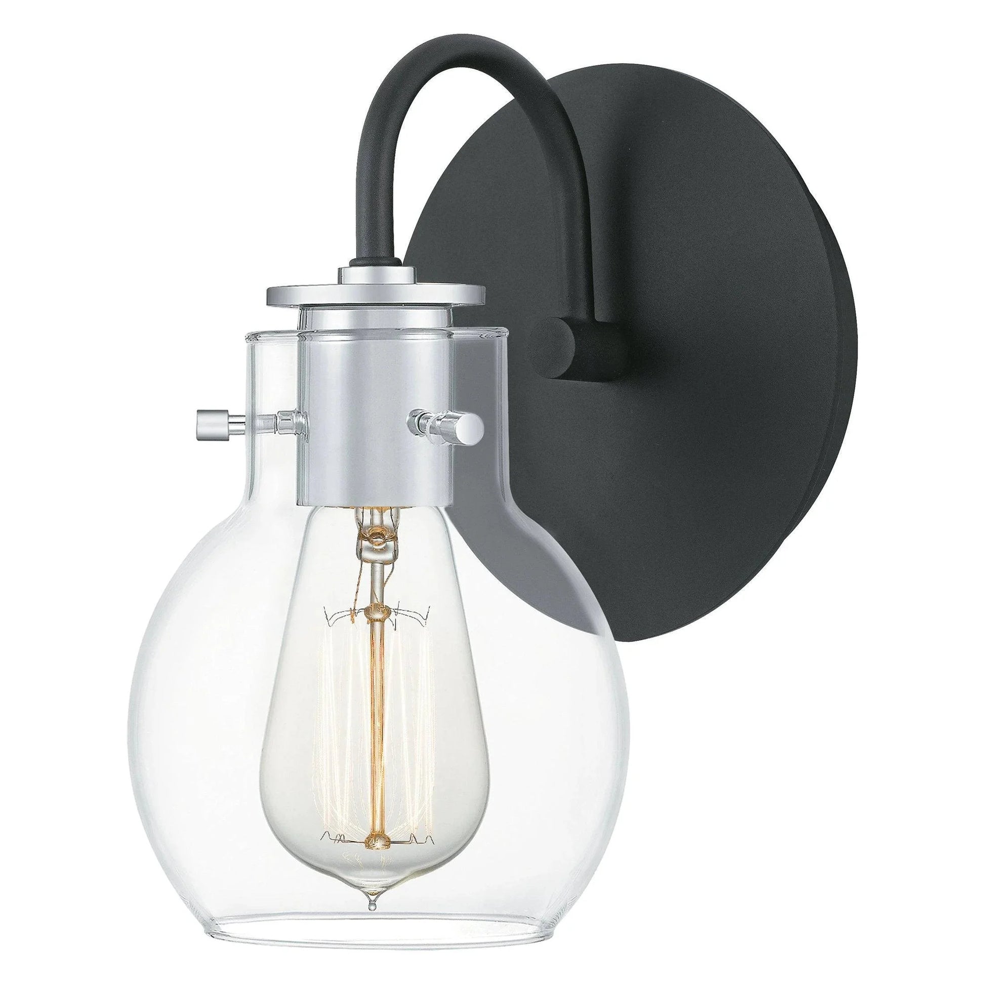 Earth black wall sconce, by Quoizel, for hallway or living room