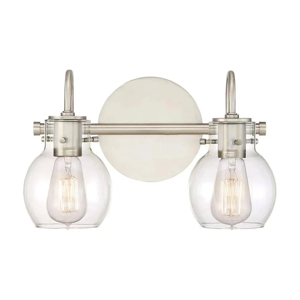 Antique nickel vanity light, by Quoizel, for bathroom