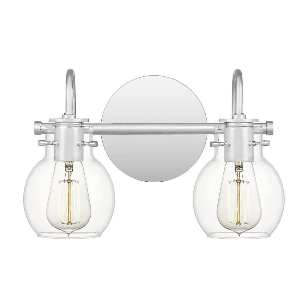 Polished chrome vanity light, by Quoizel, for bathroom