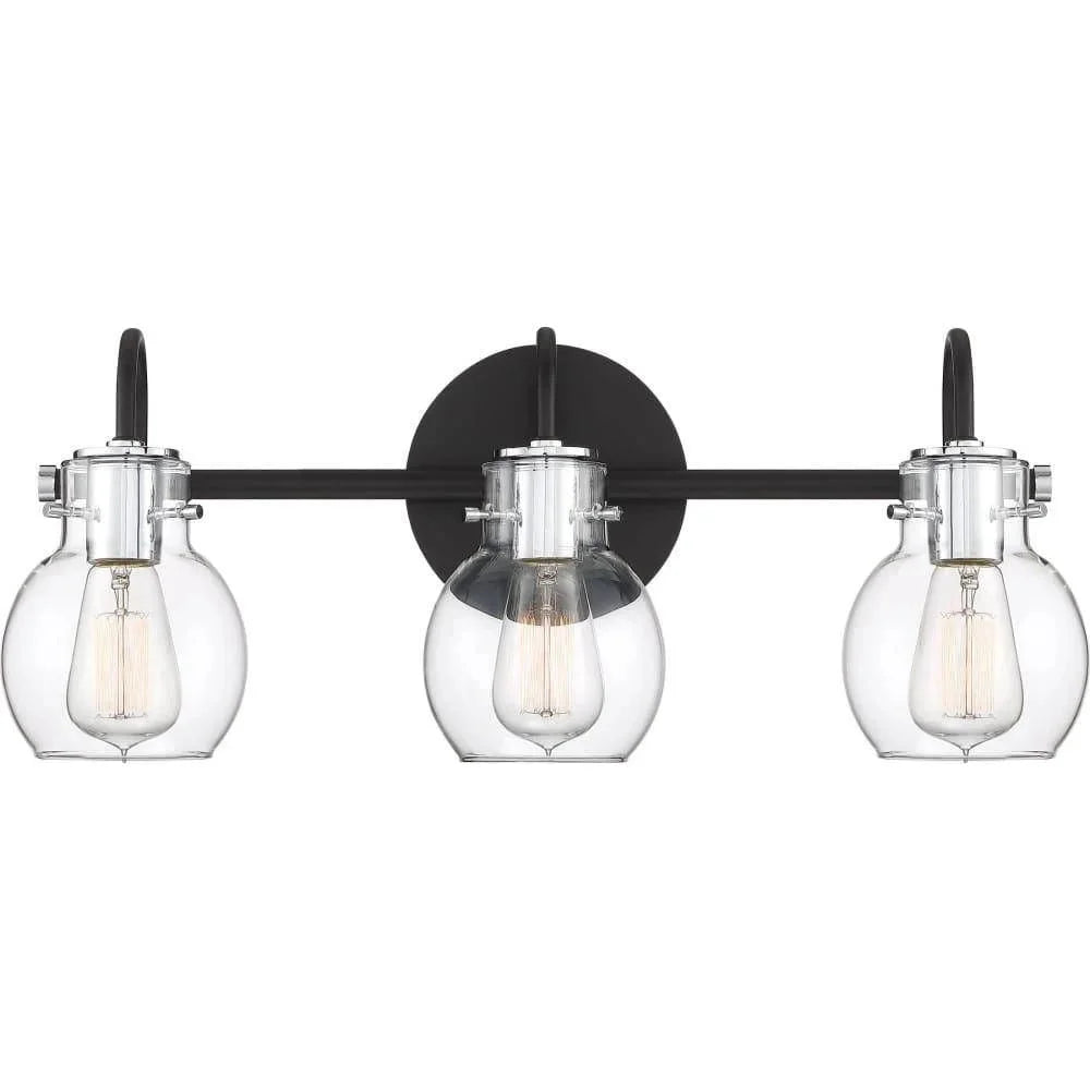 Earth black vanity light, by Quoizel, for bathroom