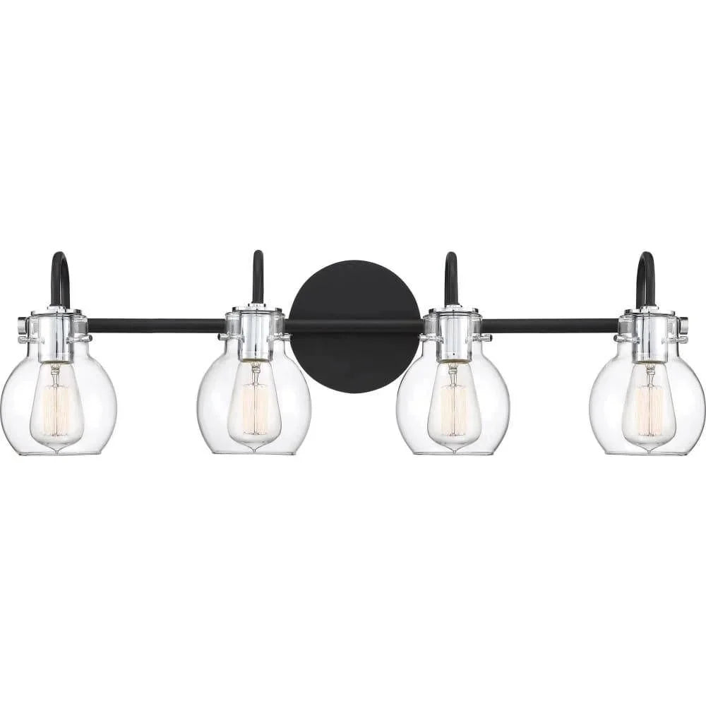 Earth black vanity light, by Quoizel, for bathroom