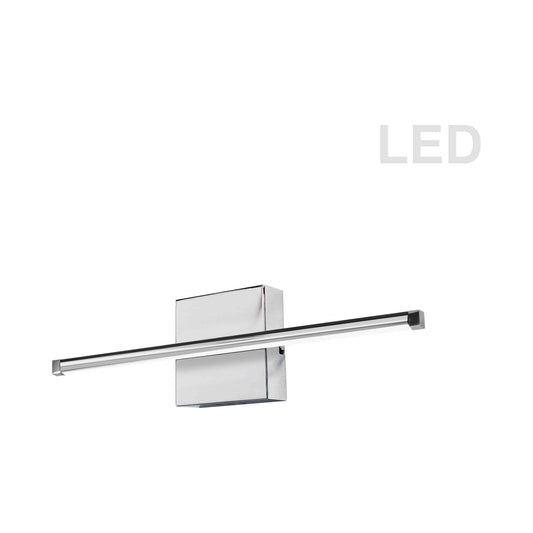 LED polished chrome wall sconce, by Dainolite, for hallway or living room