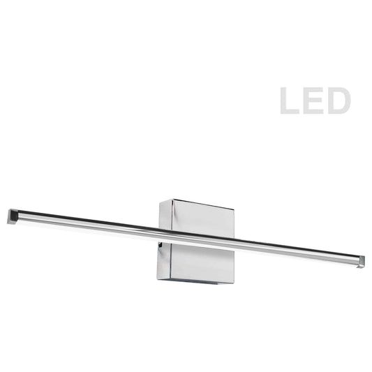 LED polished chrome wall sconce, by Dainolite, for hallway or living room