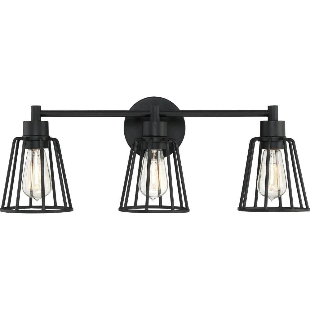 Earth black vanity light, by Quoizel, for bathroom
