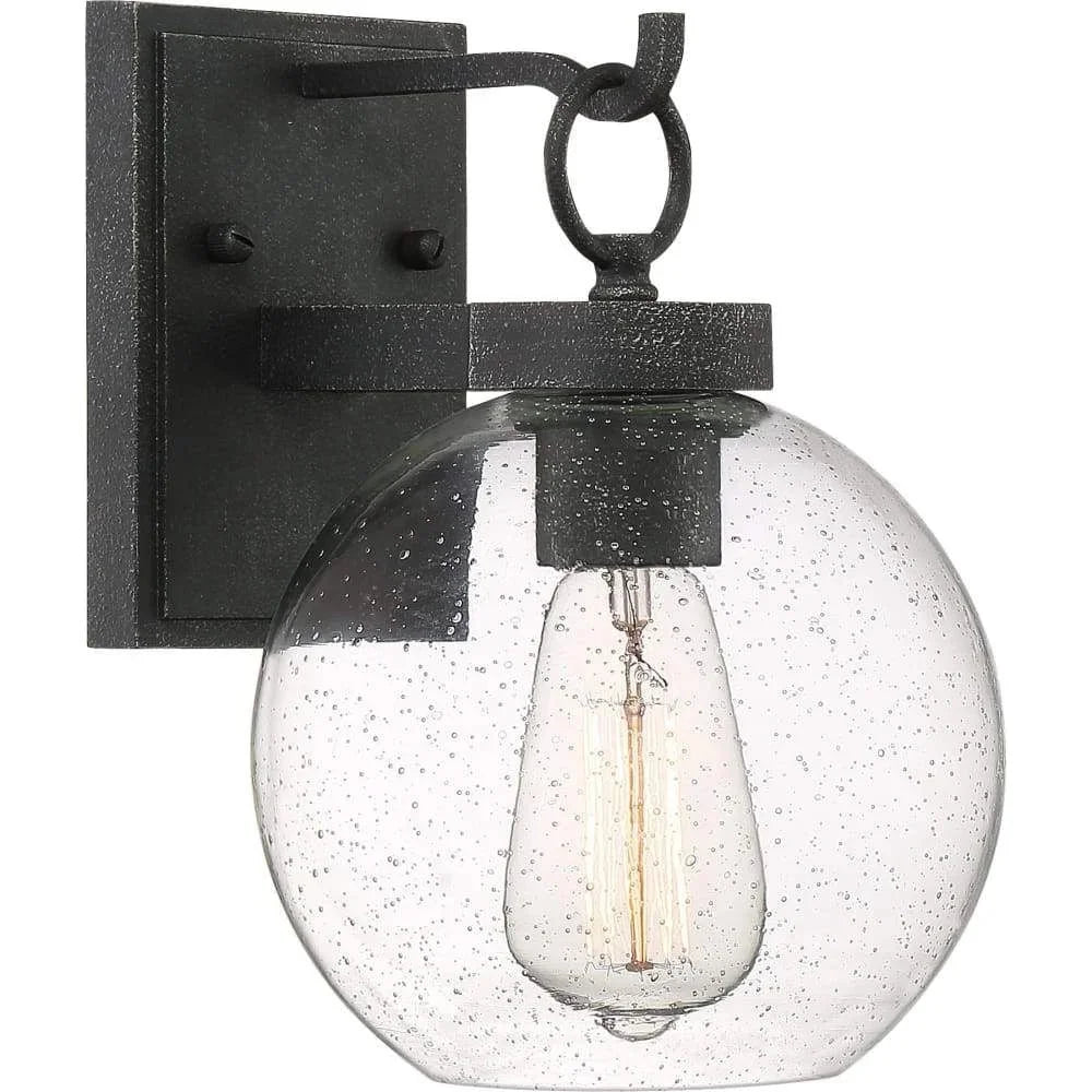 Grey ash wall sconce, by Quoizel, for hallway or living room