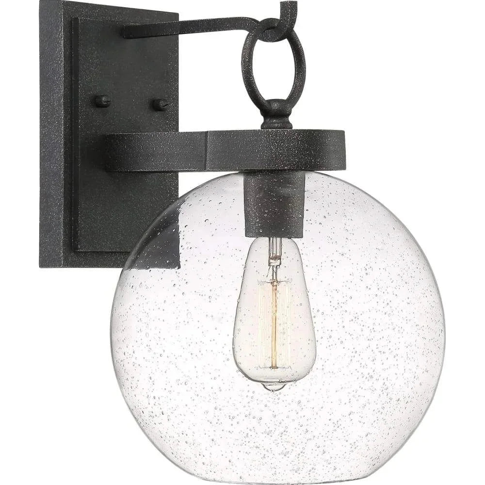 Grey ash wall sconce, by Quoizel, for hallway or living room