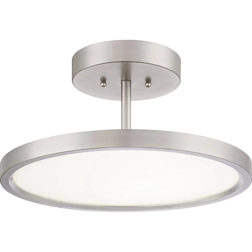Semi-flush mount ceiling light, by Quoizel, for hallway, bedroom, or entryway