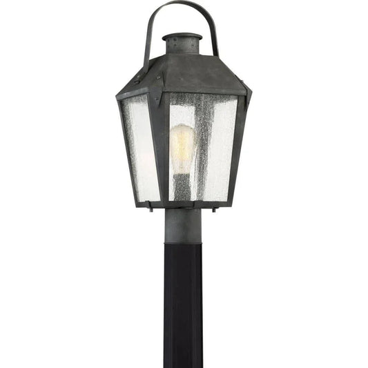 Outdoor post lantern, by Quoizel, for driveway or front yard