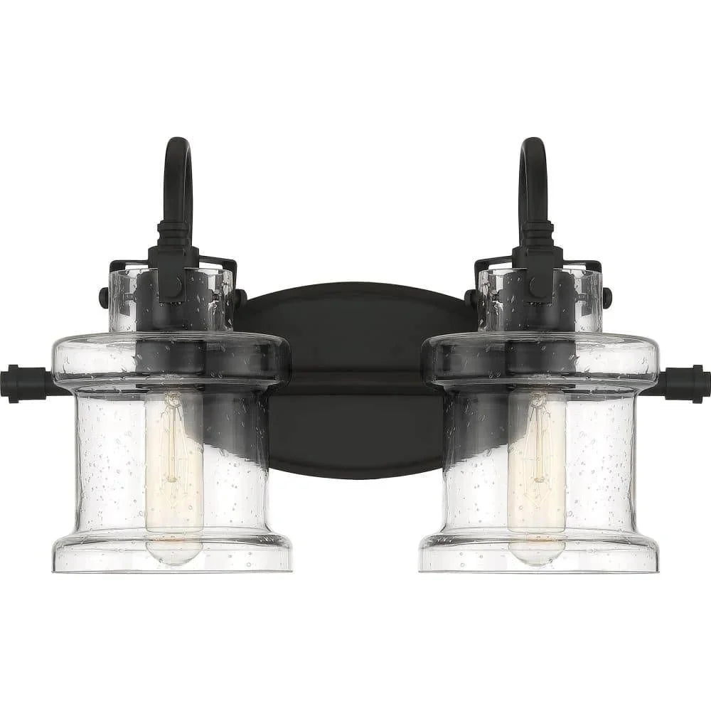 Earth black vanity light, by Quoizel, for bathroom