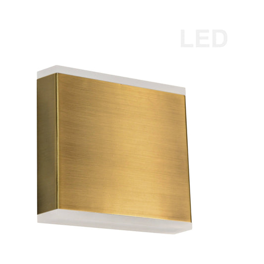 Aged brass wall sconce, by Dainolite, for hallway or living room