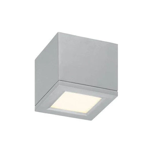 Brushed aluminum ceiling light, by WAC, for hallway, bedroom, or entryway