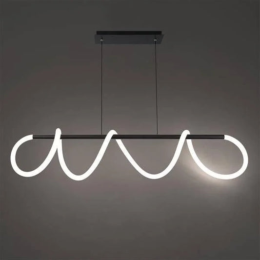 Black island pendant, by WAC, for kitchen island or dining