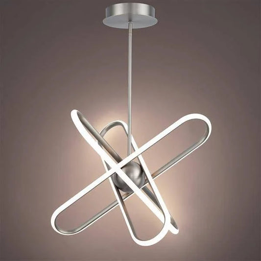 Brushed nickel pendant light, by WAC, for kitchen island or dining