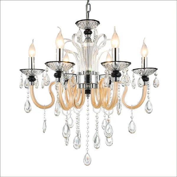 Chrome metal+ clear glass light fixture, by Maple