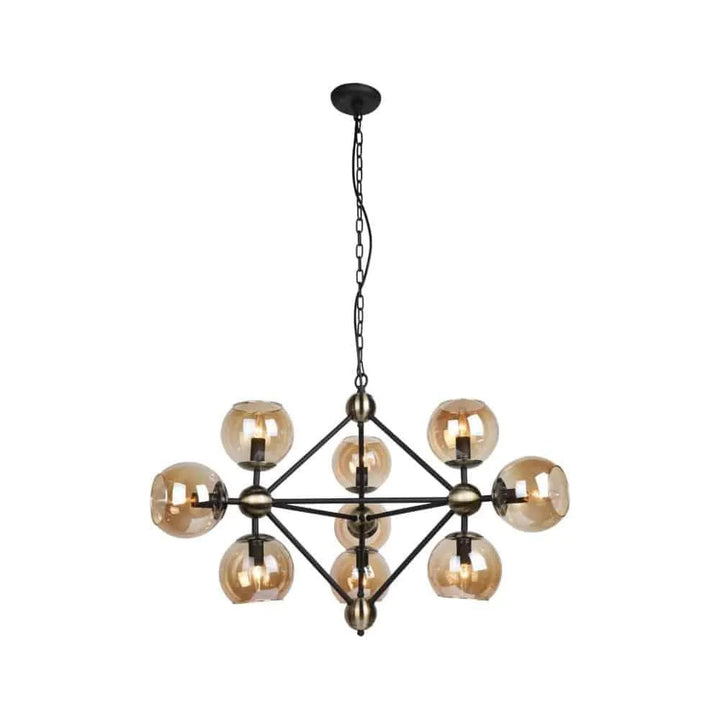 Stain black chandelier, by Maple