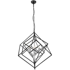 Black and chrome pendant light, by Maple, for kitchen island or dining