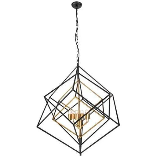 Black and gold pendant light, by Maple, for kitchen island or dining