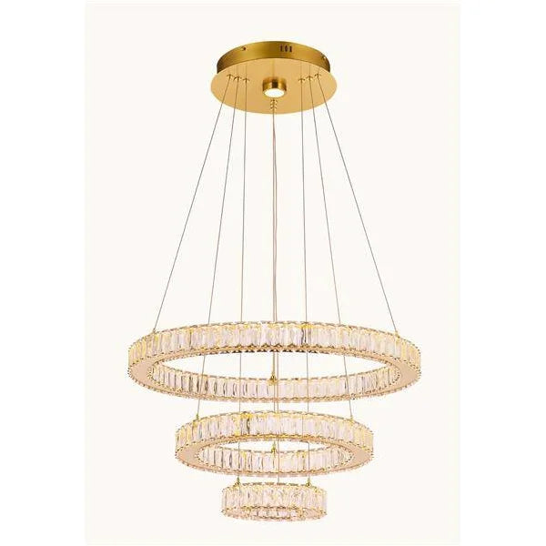 Gold chandelier, by Maple