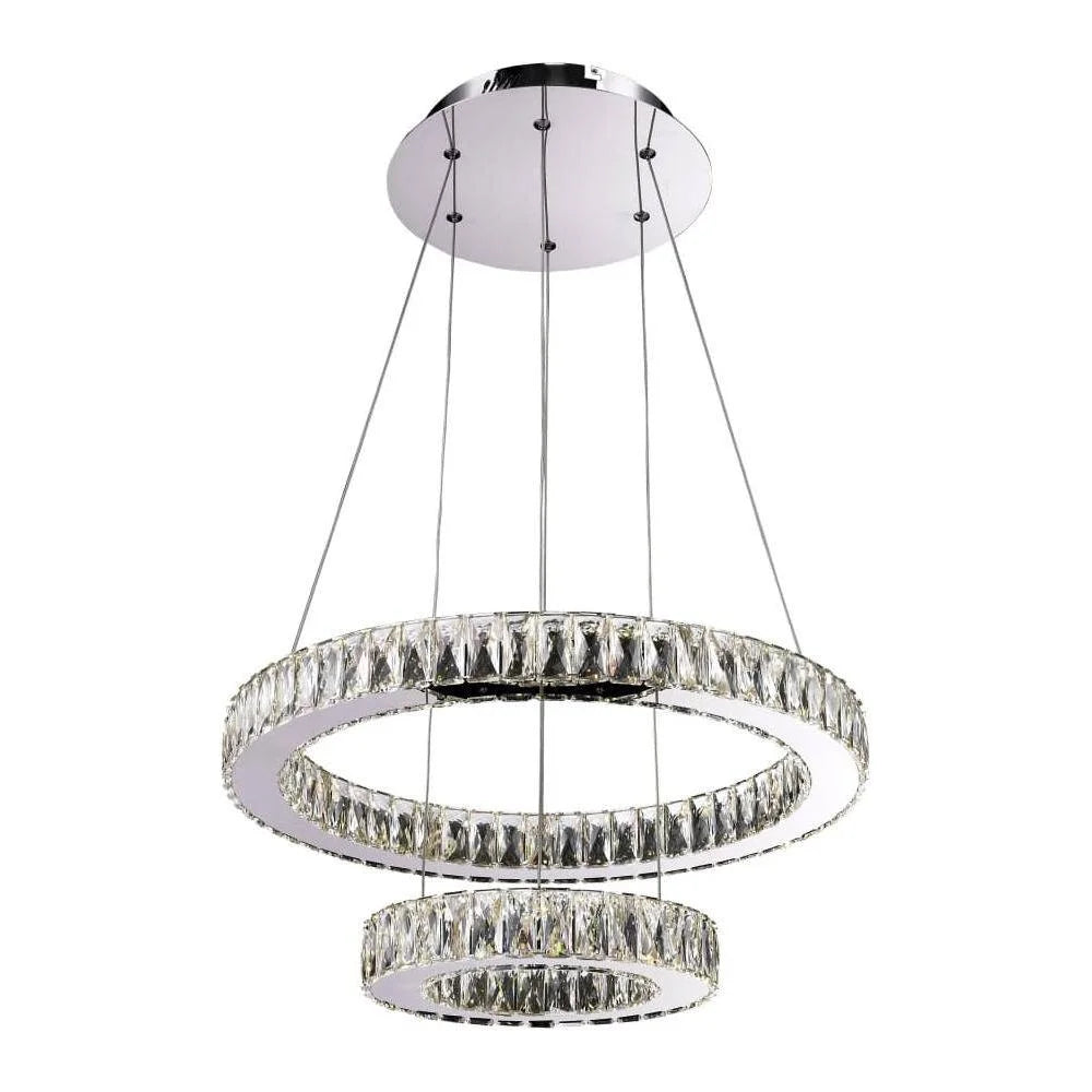Chrome chandelier, by Maple