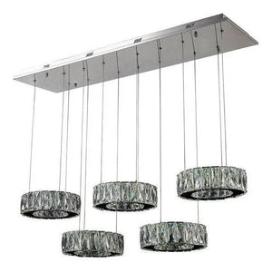 Chrome island pendant, by Maple, for kitchen island or dining