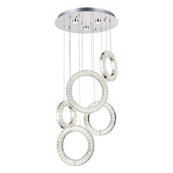 Chrome chandelier, by Maple