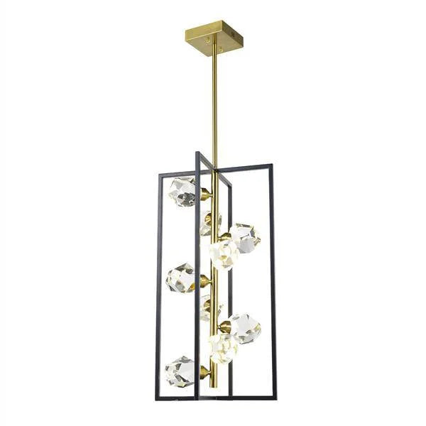 Black + gold chandelier, by Maple