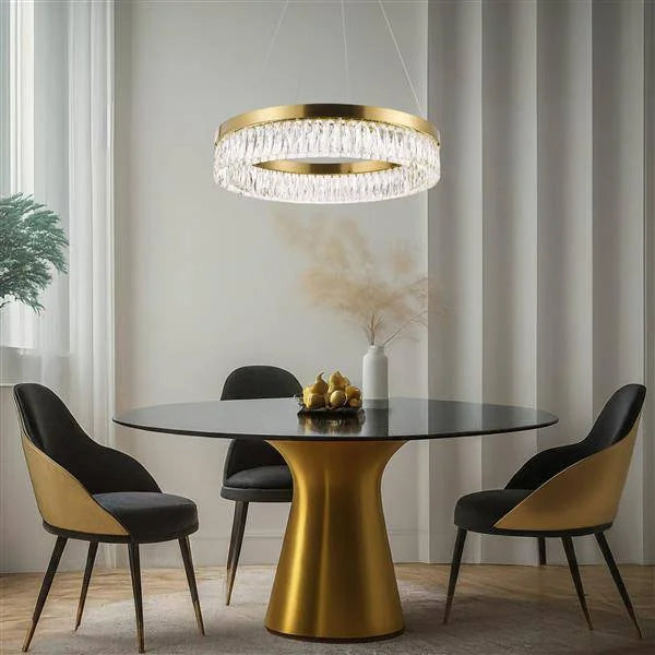 Gold chandelier, by Maple, close-up