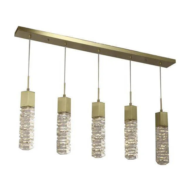 Gold island pendant, by Maple, for kitchen island or dining