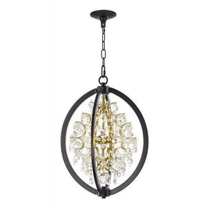 Black&gold+ crystal chandelier, by Maple