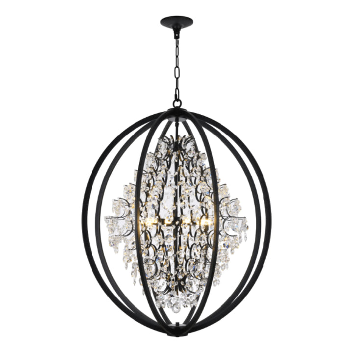 D30" x h38" chandelier, by Maple
