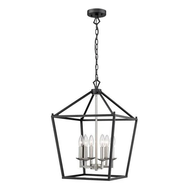 Black+ brushed nickel pendant light, by Maple, for kitchen island or dining