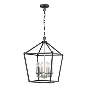 Black+ brushed nickel pendant light, by Maple, for kitchen island or dining